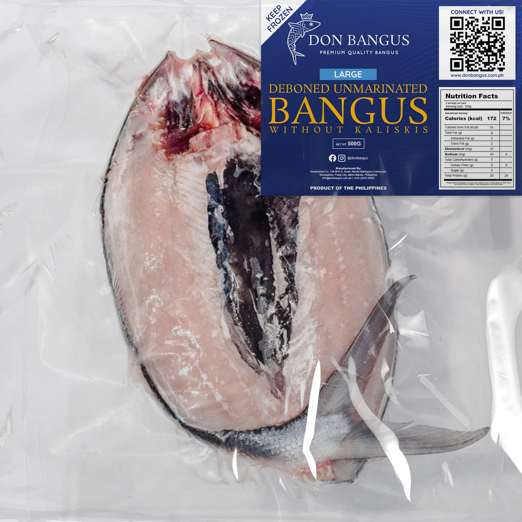 LARGE Deboned Unmarinated Bangus Without kaliskis (NET WEIGHT: 500grams)